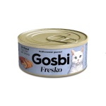 Gosbi Fresko 無穀物貓罐頭 絕育配方 吞拿魚及大蝦 70g (GFTL70) 貓罐頭 貓濕糧 Gosbi 寵物用品速遞