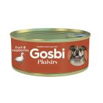 Gosbi Plaisirs 無穀物狗罐頭 鴨肉及紅桑子 185g (GPDR185) 狗罐頭 狗濕糧 Gosbi 寵物用品速遞
