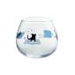 酒品配件-Accessories-日本清酒杯-木本硝子-不倒翁酒杯-貓貓與藍色書本-495ml-酒杯-玻璃杯
