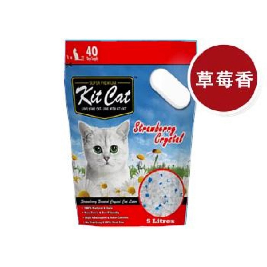 水晶貓砂 Kit Cat 天然 水晶貓砂 草莓味 5L (KC-104)