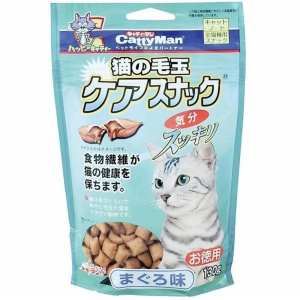 貓小食-日本CattyMan-貓之毛玉-去毛球小食-金槍魚-130g-CattyMan-寵物用品速遞