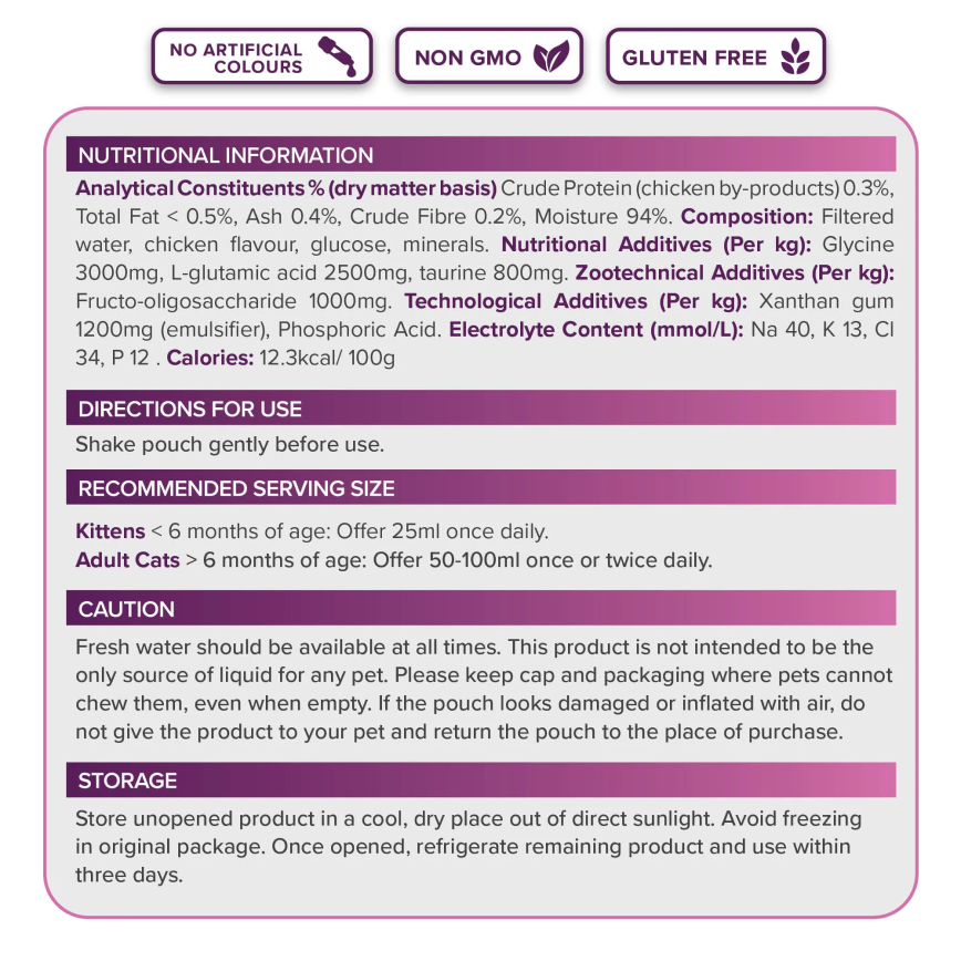 KittyRade 貓貓專屬等滲補水飲料 雞肉味 250ml (貓用) (KR250C) (圖片5)