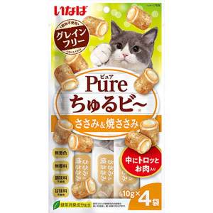 CIAO-貓零食-日本-Pure-Chiu-天然軟心零食粒-純雞柳味-10g-4袋入-橙-QSC-314-CIAO-INABA-貓零食-寵物用品速遞