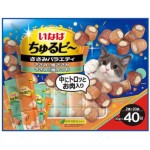 日本INABA 貓小食 軟心零食粒 雞肉及烤雞肉味 10g 40袋入 (QSC-285) (橙綠) 貓小食 CIAO INABA 貓零食 寵物用品速遞