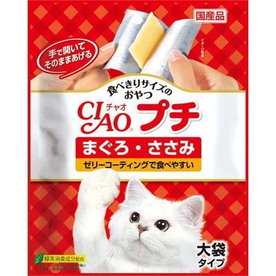 CIAO CIAO 貓零食 日本大大塊肉片 金槍魚及雞肉味 8g 12枚 (紅) (SC-95)