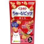 CIAO 貓零食 日本軟心零食粒 金槍魚味 12g 3袋入(紅) (CS-171) 貓小食 CIAO INABA 貓零食 寵物用品速遞