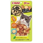 CIAO 貓零食 日本夾心潔齒餅 扇貝及沙丁魚及海鮮味 25g (綠) (QSC-123) 貓小食 CIAO INABA 貓零食 寵物用品速遞
