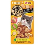 CIAO 貓零食 日本夾心潔齒餅 雞肉及扇貝及魷魚味 25g (黃) (QSC-121) 貓零食 寵物零食 CIAO INABA 貓零食 寵物零食 寵物用品速遞
