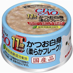 貓罐頭-貓濕糧-CIAO-日本貓罐頭-肉泥貓罐頭-11歲以上-白身鰹魚-75g-淺藍-M-42-CIAO-INABA-寵物用品速遞