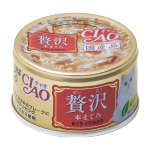 CIAO 日本貓罐頭 豪華貓罐頭 金槍魚+雞肉 80g (紅) (A-141) 貓罐頭 貓濕糧 CIAO INABA 寵物用品速遞