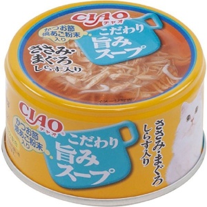 貓罐頭-貓濕糧-日本CIAO-旨みスープ-貓罐頭-雞肉-金槍魚-白飯魚-80g-淺藍-A-184-CIAO-INABA-寵物用品速遞