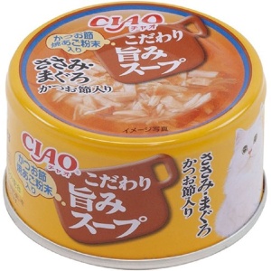 貓罐頭-貓濕糧-日本CIAO-旨みスープ-貓罐頭-雞肉-金槍魚-鰹節-80g-啡-A-182-CIAO-INABA-寵物用品速遞