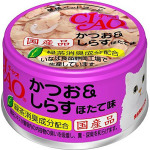 CIAO 日本貓罐頭 鰹魚+白飯魚+扇貝 85g (紫) (A-12) 貓罐頭 貓濕糧 CIAO INABA 寵物用品速遞