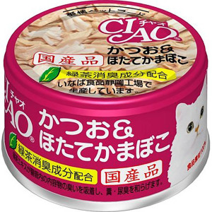 貓罐頭-貓濕糧-CIAO-日本貓罐頭-鰹魚及扇貝-85g-紫紅-A-13-CIAO-INABA-寵物用品速遞