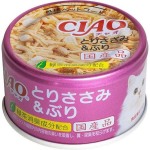 CIAO 日本貓罐頭 雞肉+鰤魚 85g (粉紫) (A-38) 貓罐頭 貓濕糧 CIAO INABA 寵物用品速遞