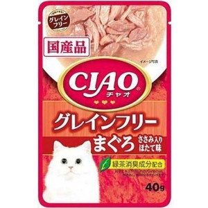 貓罐頭-貓濕糧-CIAO-貓濕糧-日本無穀物-貓濕糧包-金槍魚-雞肉-扇貝-35g-紅橙-IC-361-CIAO-INABA-寵物用品速遞