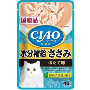 貓罐頭-貓濕糧-CIAO-貓濕糧-日本貓濕糧包-水分補給-雞肉-扇貝-40g-藍黃-IC-330-CIAO-INABA-寵物用品速遞
