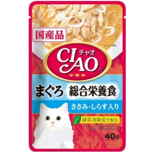 貓罐頭-貓濕糧-CIAO-貓濕糧-日本綜合營養-貓濕糧包-金槍魚-雞肉-白飯魚-40g-紅藍-IC-304-CIAO-INABA-寵物用品速遞