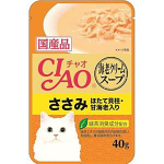 CIAO 貓濕糧 日本湯包系列 甜蝦忌廉湯+雞肉+扇貝 40g (橙) (IC-215) 貓罐頭 貓濕糧 CIAO INABA 寵物用品速遞