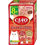 CIAO 貓濕糧 日本貓濕糧包 無穀物 金槍魚雞肉扇貝 40g 8袋入 (IC-389) 貓罐頭 貓濕糧 CIAO INABA 寵物用品速遞