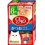 CIAO 貓濕糧 日本貓濕糧包 鰹魚雞肉 40g 8袋入 (IC-384) 貓罐頭 貓濕糧 CIAO INABA 寵物用品速遞