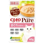 CIAO 貓濕糧 日本 Pure 貓濕糧包 金槍魚+雞 60g (粉紅) (IC-371) 貓罐頭 貓濕糧 CIAO INABA 寵物用品速遞