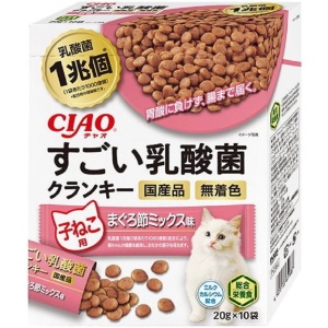 貓糧-日本CIAO-貓糧-1兆個乳酸菌-子貓用-金槍魚雜錦-20g-10袋入-粉肉-P-244-CIAO-INABA-寵物用品速遞