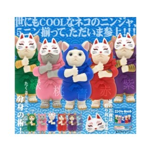生活用品超級市場-日本直送-公仔擺設-忍者貓幪面俠-Ninja-Cats-1套5隻-貓咪精品-清酒十四代獺祭專家