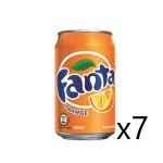 芬達橙味汽水 Fanta Orange Flavoured Soda 330ml 七罐入 生活用品超級市場 飲品