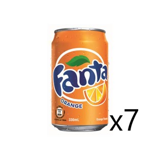 主人生活用品雜貨-芬達橙味汽水-Fanta-Orange-Flavoured-Soda-330ml-七罐入-飲品-寵物用品速遞