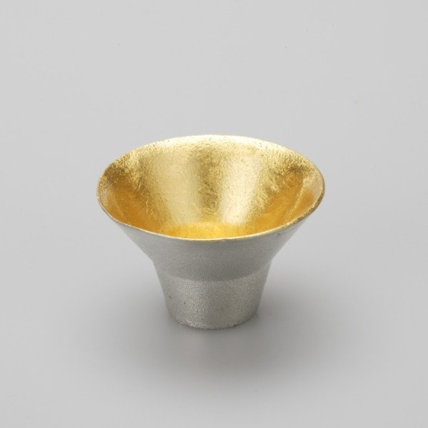 日本清酒杯 能作杯 猪口 金箔喜器 錫100% 30ml (窄底) (511250) (圖片3)