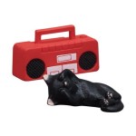 日本直送 貓公仔擺設 懷舊家電與貓兒 紅色收音機與黑貓 2枚 生活用品超級市場 貓咪精品