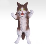 生活用品超級市場-日本直送-貓公仔擺設-驚愕的貓-1枚入-貓咪精品-寵物用品速遞
