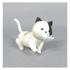 生活用品超級市場-日本直送-公仔擺設-CUP-FIGURE-可動式磁鐵黑白貓與魚骨-2枚入-貓咪精品-寵物用品速遞