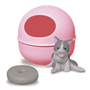 生活用品超級市場-日本直送-貓公仔擺設-粉紅扭蛋貓屋連咕-貓咪精品-寵物用品速遞