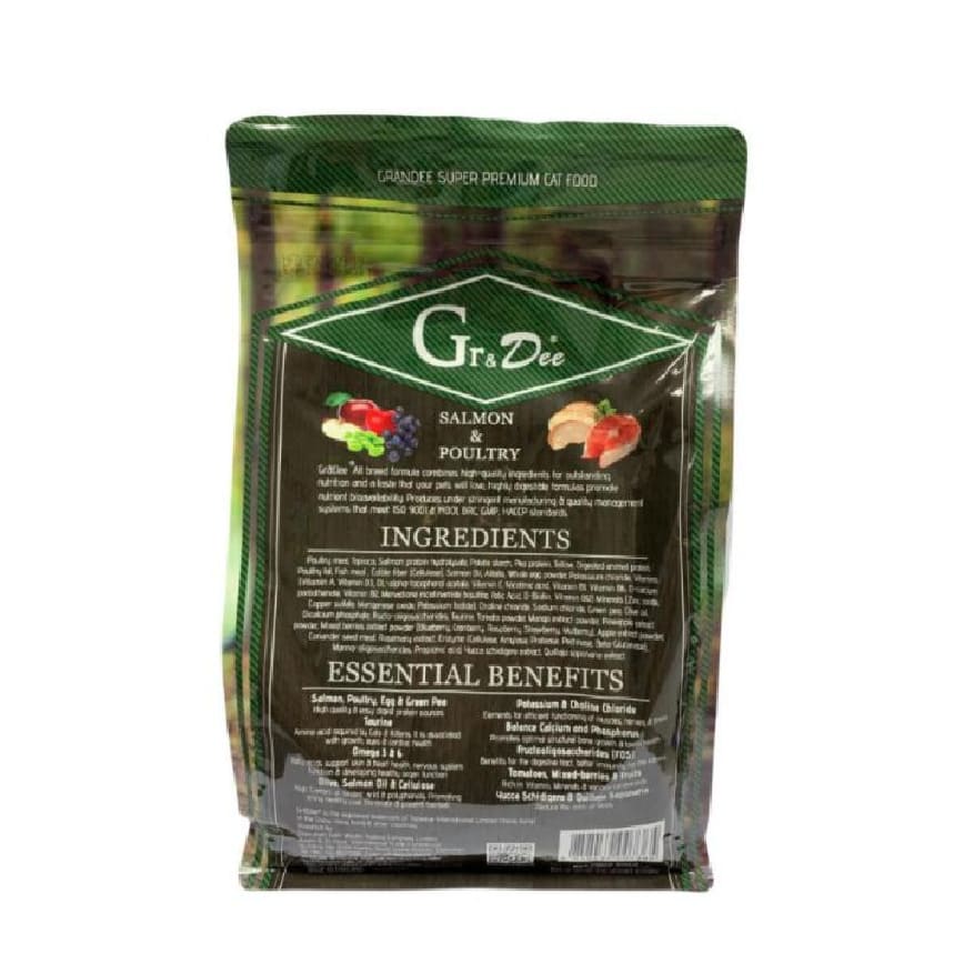 GRANDEE 無穀物成貓糧 三文魚+雞肉 1.5kg (圖片3)