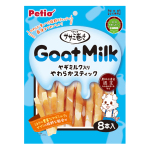 Petio 狗零食 低脂高蛋白 柔軟可口 雞胸肉山羊奶卷 8支裝 (90502321) 狗零食 Petio 寵物用品速遞