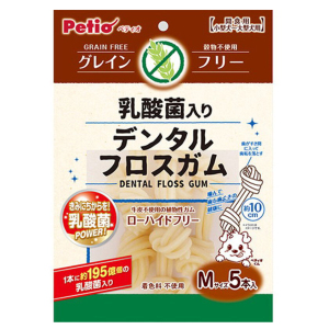 Petio-狗小食低敏無穀物-植物性乳酸菌潔齒骨M-5條裝-90502542-Petio-寵物用品速遞