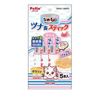 Petio-吞拿魚-蟹肉貓濕糧條-牛磺酸-DHA-EPA-5支裝-90602682-Petio-寵物用品速遞