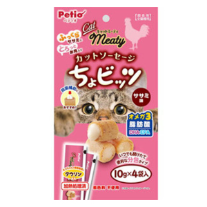 Petio-Meaty-貓小食-Meaty-無添加雞胸肉味流心肉粒-輔助喂藥-牛磺酸-DHA-EPA-10gx4小袋-90602687-Petio-寵物用品速遞