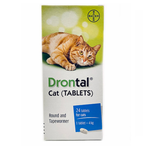 貓咪保健用品-Drontal-Cat-tablet-貓用廣譜杜蟲藥-BAY007-24-杜蟲殺蚤用品-寵物用品速遞