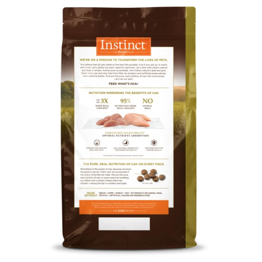 Instinct 貓糧 本能 貓糧 無穀物頂級蛋白質系列 雞肉配方 4lb (658511) (圖片3)