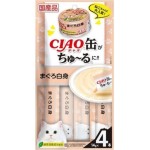 CIAO 貓零食 日本肉泥餐包 缶之系列 白身金槍魚 14g 4本入 (SC-351) 貓零食 寵物零食 CIAO INABA 貓零食 寵物零食 寵物用品速遞