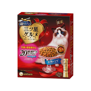 貓小食-日本Unicharm-三星銀匙貓脆餅-維持腎臟健康-高齡貓用-240g-20gx12袋入-Unicharm-三星銀匙-寵物用品速遞