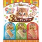 貓小食-日本Petline-Candy-Pouch貓小食-肉醬餐包-3種魚味MIX-鰹魚-鰹魚蟹肉-金槍魚-99g-橙-日清