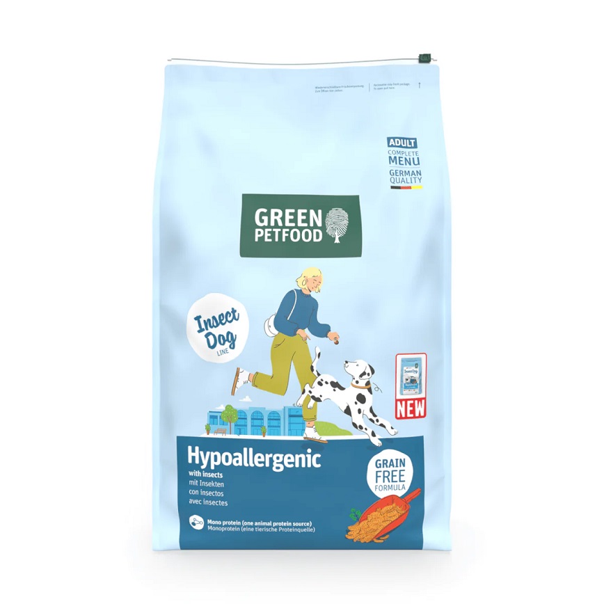 Green Petfood Green Petfood Insect Dog 狗糧 無穀物狗糧 蟲製防皮膚過敏配方 Hypoallergen 10kg (GP7175) (新舊包裝隨機發貨)