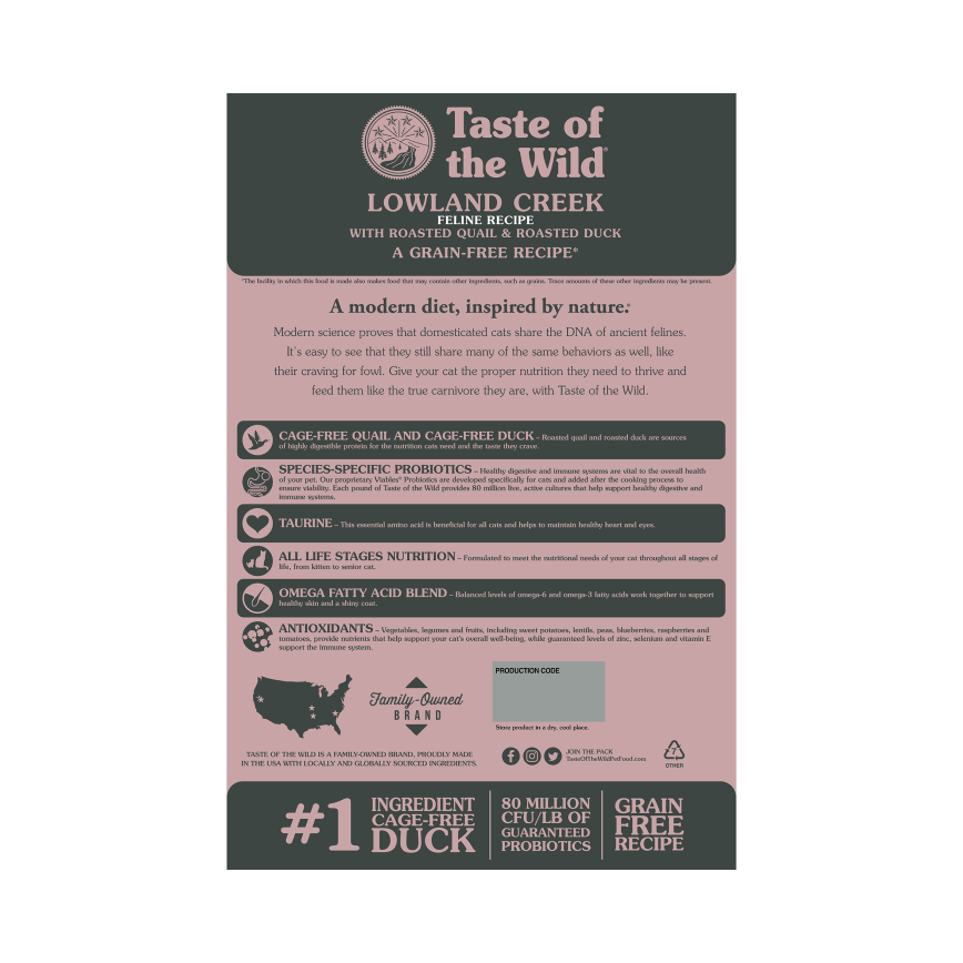 Taste of the Wild Taste of the Wild 無穀物 烤鵪鶉+烤鴨肉配方 全貓糧 美國版) 14lb (90202282)