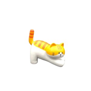 生活用品超級市場-日本直送-貓公仔擺設-MY-HOME-CAT-伸懶腰的橘白花貓-1枚-貓咪精品-寵物用品速遞
