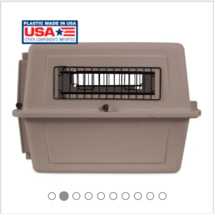 美國Petmate 健力時款運輸飛機籠 細碼 杏色 (16W*21L*15H) (21100) (圖片3)