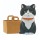 生活用品超級市場-日本直送-貓公仔擺設-放在紙袋内的貓2-配淨棕色紙袋一個入-貓咪精品-寵物用品速遞